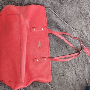 Coach Red Tote Bag